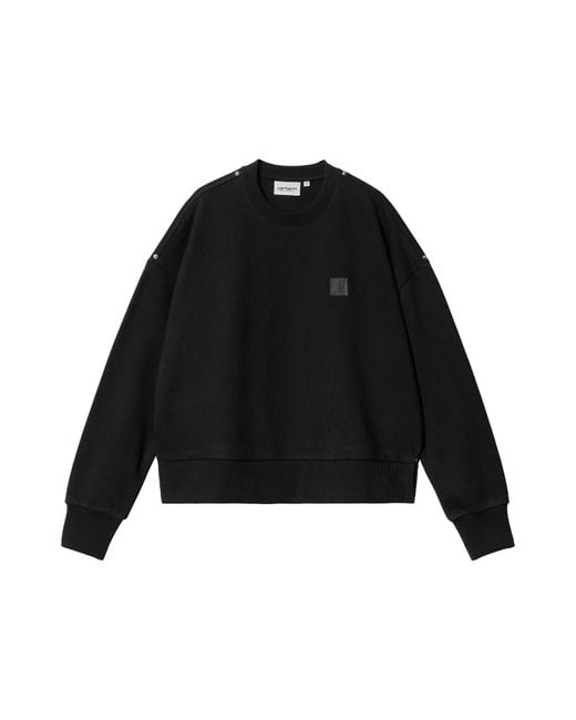 Carhartt Black Eldon Logo Patch Sweatshirt