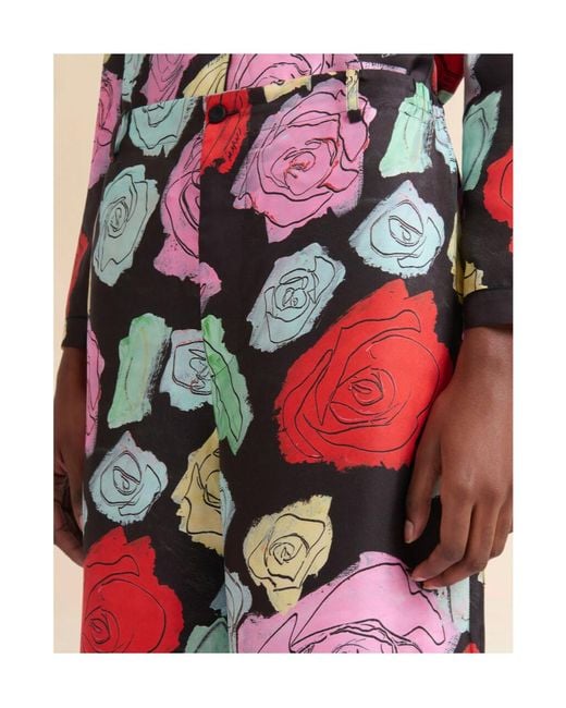 Marni Red Orion Printed Palazzo Trousers
