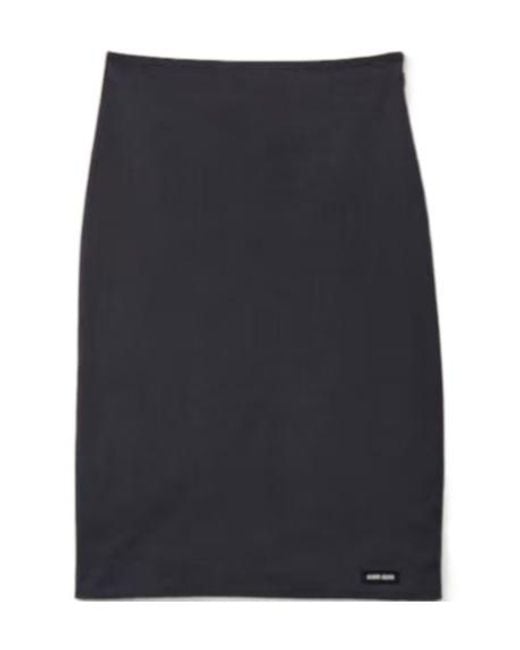 Miu Miu Blue Stretch Poplin Skirt