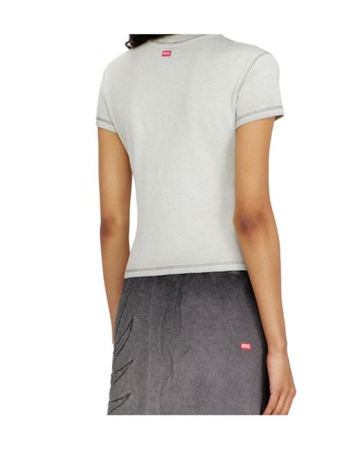 DIESEL White Dévoré Phoenix Slim Fit T-Shirt