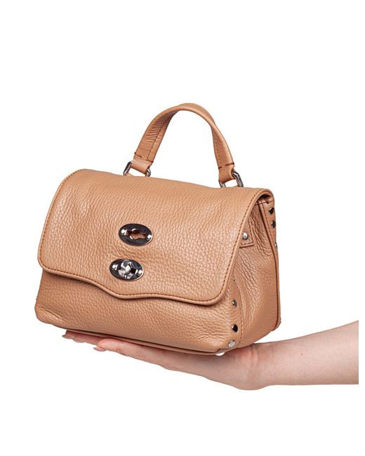 Zanellato Natural Postina Twist Lock Small Tote Bag