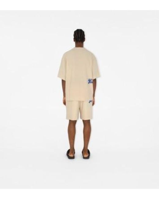 Burberry Natural T-shirt In Spugna Di Cotone for men