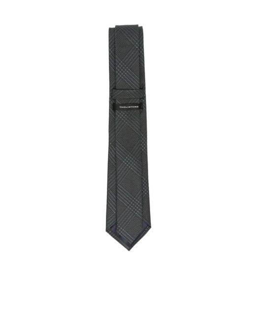 Tagliatore White Plaid Tie for men