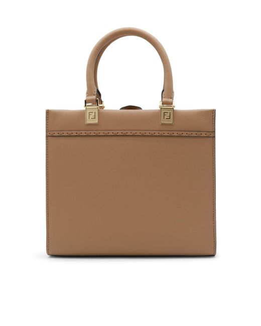 Fendi Green Sunshine Lace-Up Logo Small Top Handle Bag
