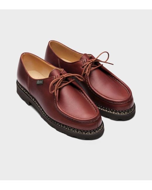 Paraboot Brown Round Toe Business Shoes for men