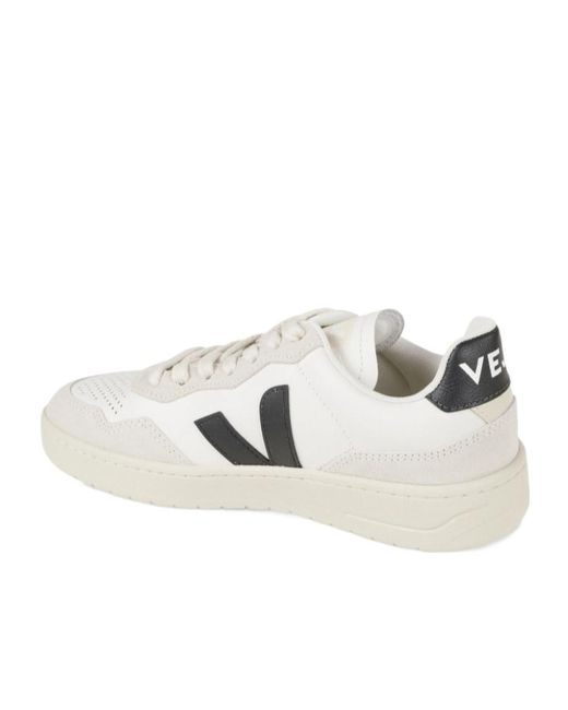 Veja White Low-Top Sneaker With Perforated Detailing And Bold Logo for men