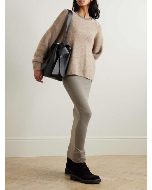 arch4 Natural Crew Neck Long Sleeve Sweater