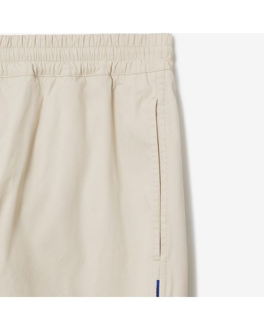 Burberry White Straight-Leg Drawstring-Hem Trousers for men