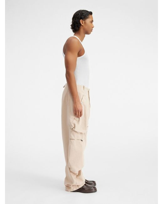 Jacquemus Le Cargo Croissant Trousers in Natural for Men | Lyst