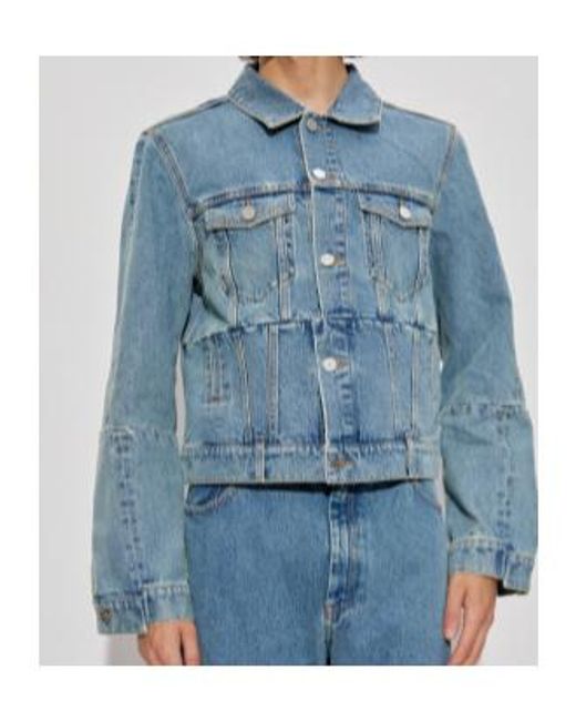 Vetements Blue Panelled Denim Jacket for men