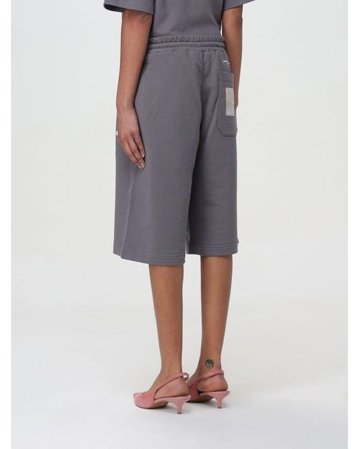 MSGM Gray Drawstring Track Shorts for men