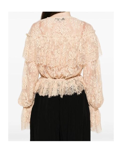Sea Natural Ruffled Lace Blouse