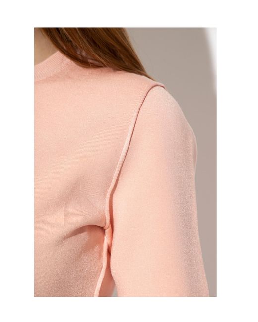 Fendi Pink Short-Sleeved Knitted Jumper