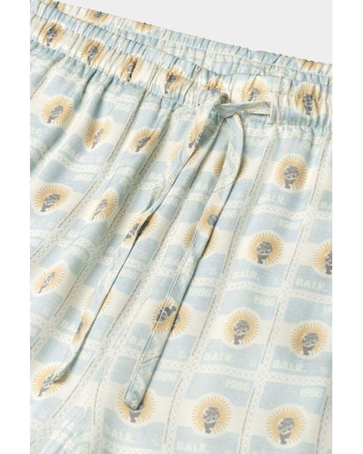 BALR Blue Elastic Waist Shorts for men