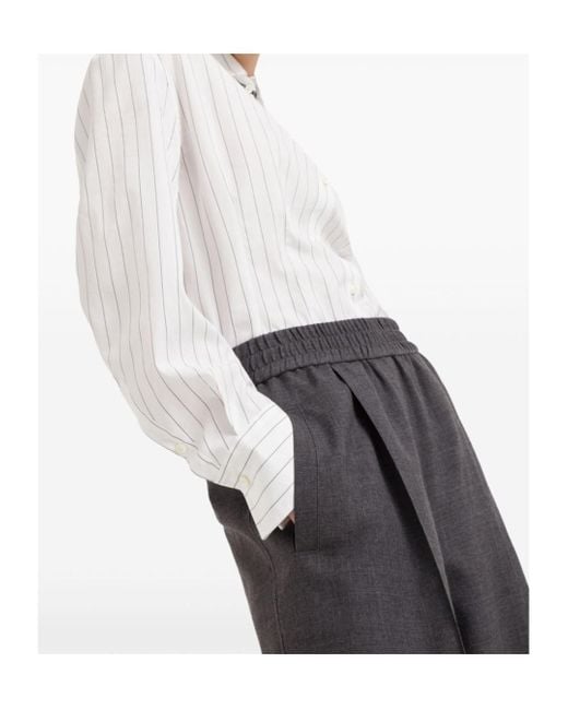 Brunello Cucinelli Gray Classic Suit Trousers