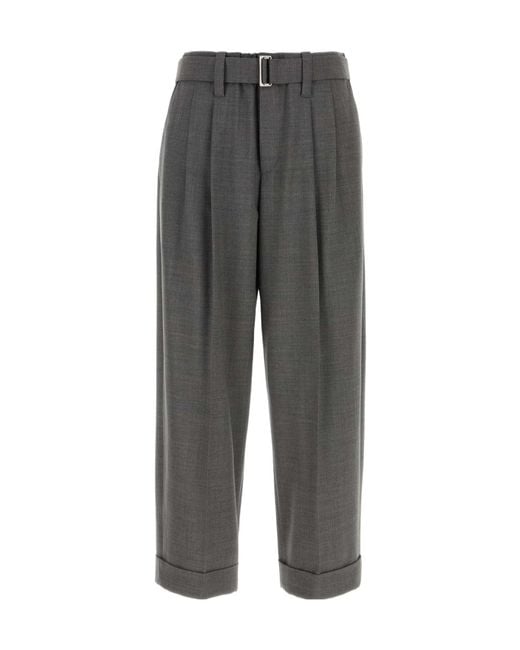 Brunello Cucinelli Gray Belted Pants