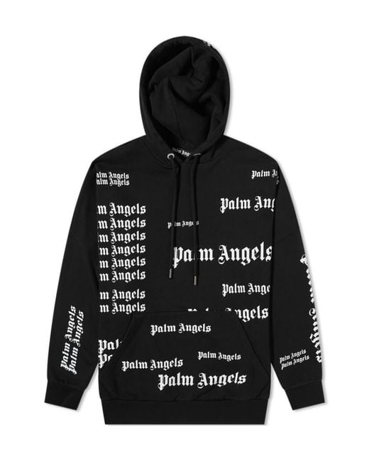 Palm Angels Black Ultra Logo-Print Hoodie for men