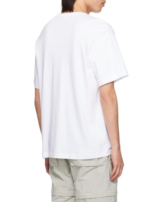 Helmut Lang White Item O-Neck Short-Sleeved T-Shirt for men