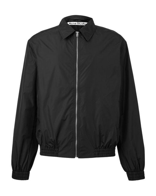 Napapijri Black Collared Zipup Cropped Bomber Jacket