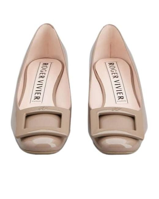 Roger Vivier Brown Slip-On Pumps