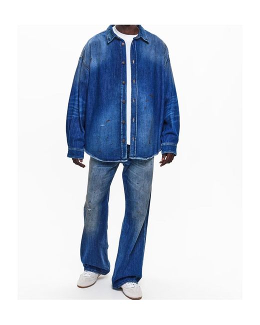 Acne Blue Wide Leg Jeans for men