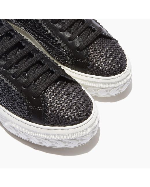 Casadei Black Off Road Woven Low-Top Sneakers