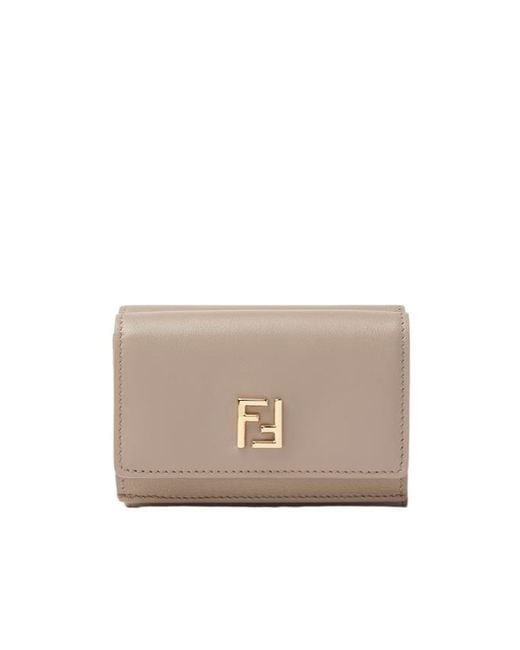 Fendi Gray Ff Mini Trifold