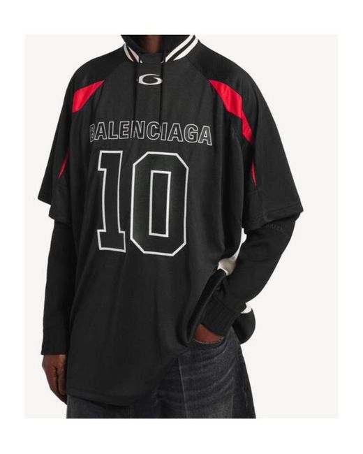 Balenciaga Black Nba Oversized Jersey T-Shirt for men