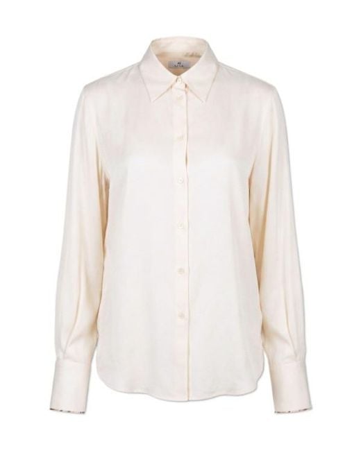 Paul Smith White Ps Paul Smith Buttoned Classic Shirt