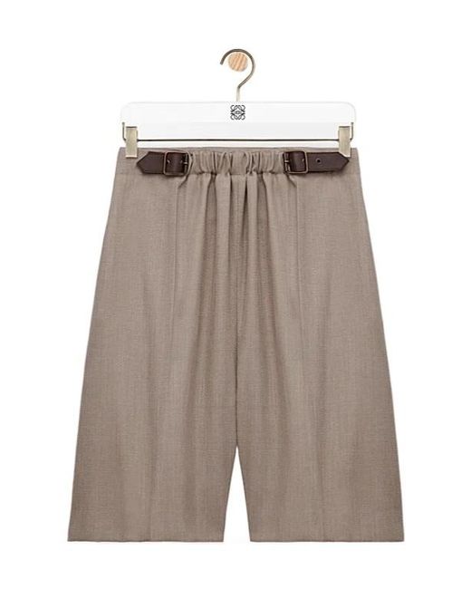 Loewe Gray Belted Shorts