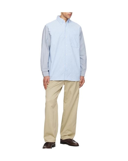 Nanamica Blue Striped Shirt for men