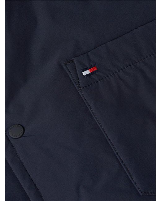 Tommy Hilfiger Blue Logo-Print Padded Jacket for men