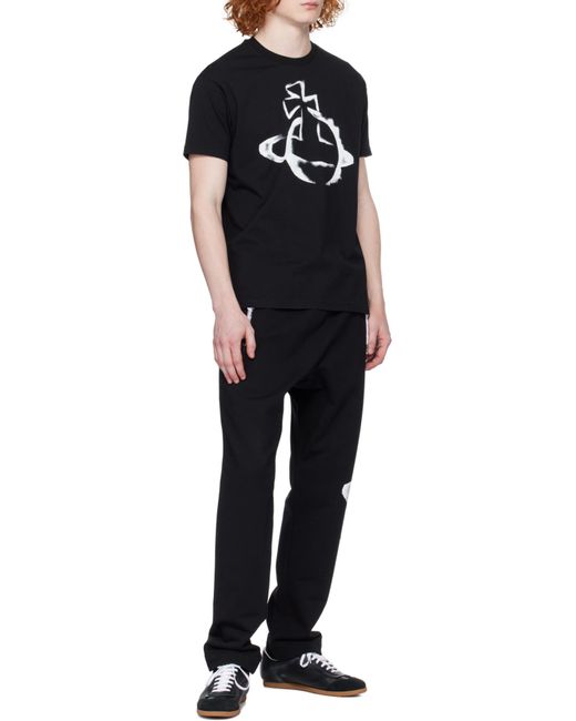 Vivienne Westwood Black Orb-Print T-Shirt for men