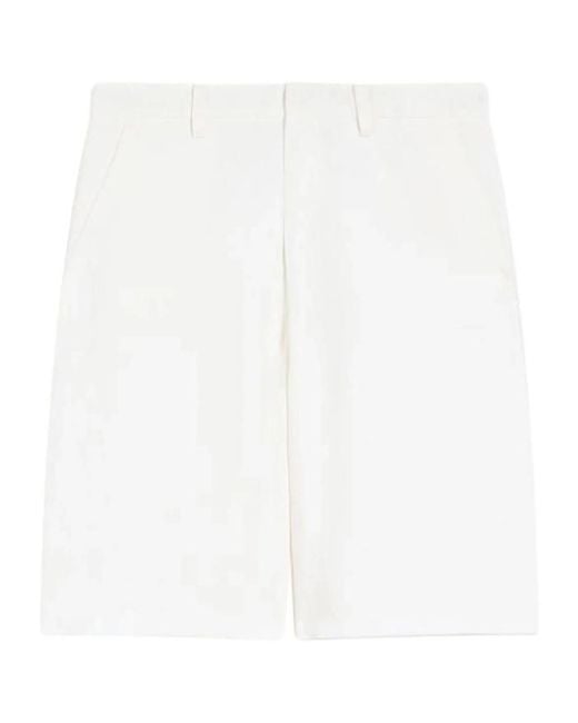 Max Mara White Wide Leg Shorts