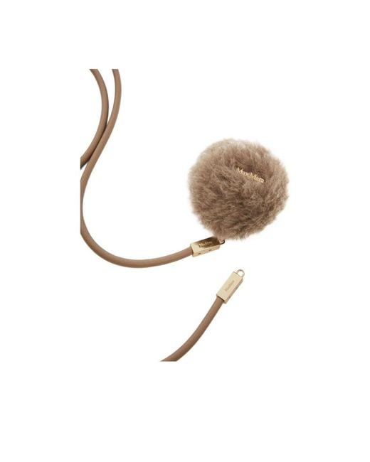 Max Mara Metallic Pom Pom Tubular Belt