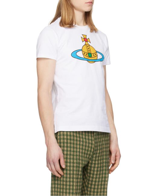Vivienne Westwood White Oversized Orb Printed T-Shirt