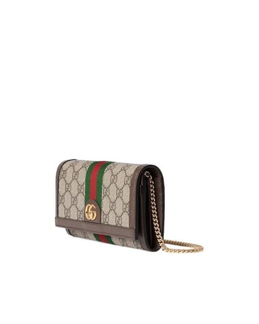 Gucci Brown Ophidia Gg Wallet On Chain