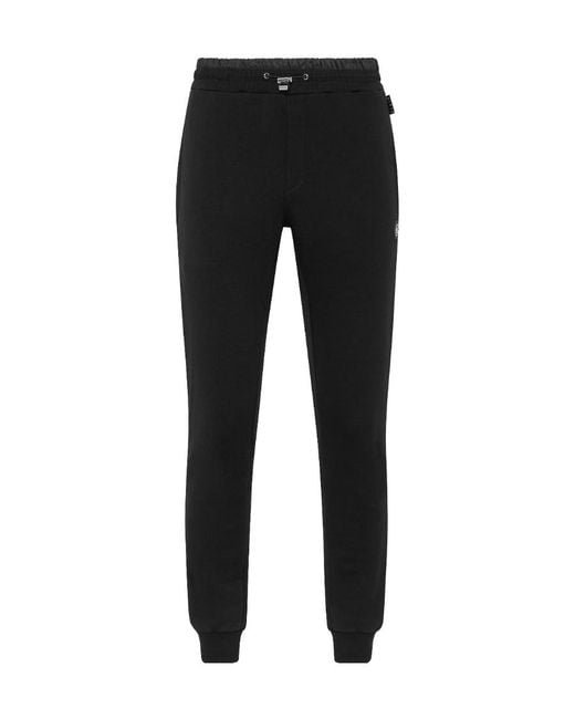 Philipp Plein Black Loose Waist And Foot Sweatpants for men