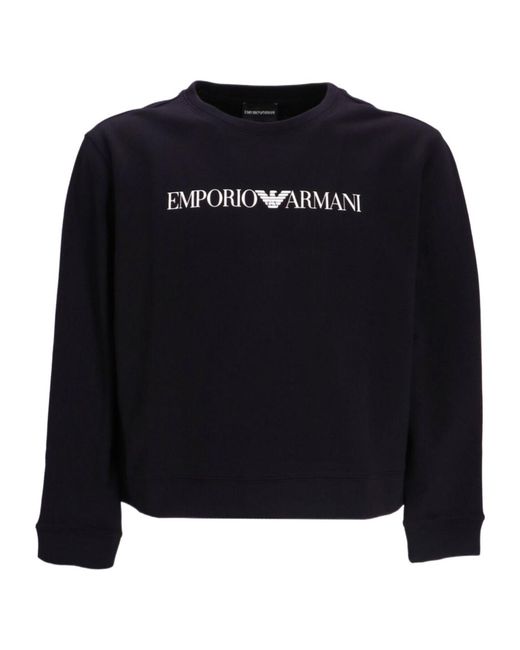 Emporio Armani Black Logo Crew Neck Sweater