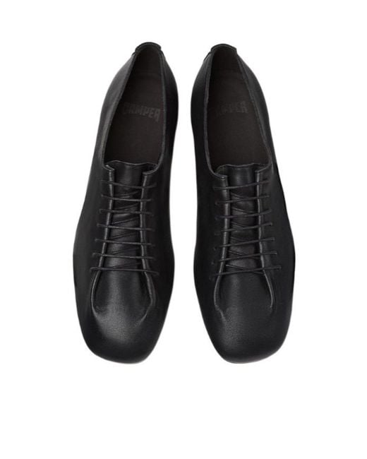 Camper Black Casi Myra Round Toe Lace-Up Shoes
