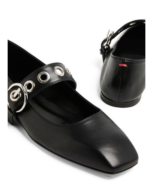 Aeyde Black Square Head Ballet