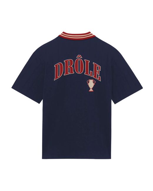 Drole de Monsieur Blue Drôle De Monsieur La Chemise Drôle Sport Shirt for men