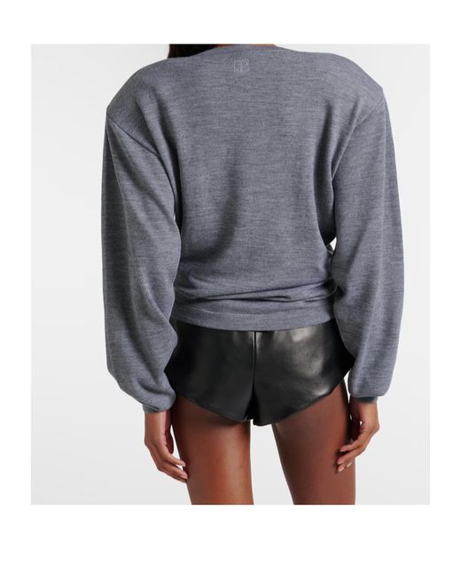Magda Butrym Gray Wool Sweater
