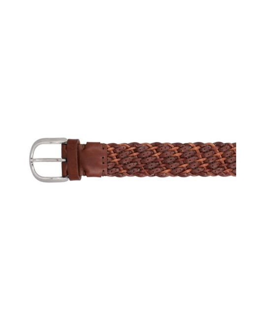 Brunello Cucinelli Brown Braided Belt for men