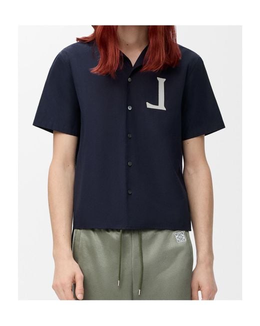 Loewe Blue Short Sleeve Shirt for men