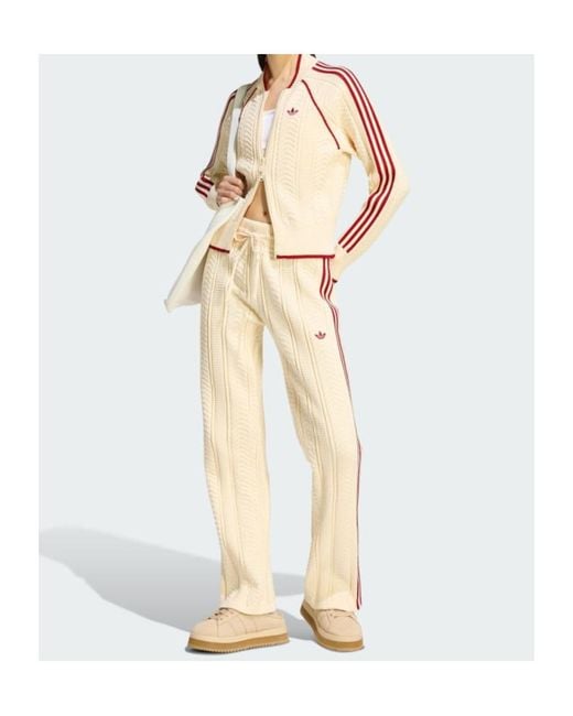 Adidas Originals Natural Sst Wide Leg Trackpant