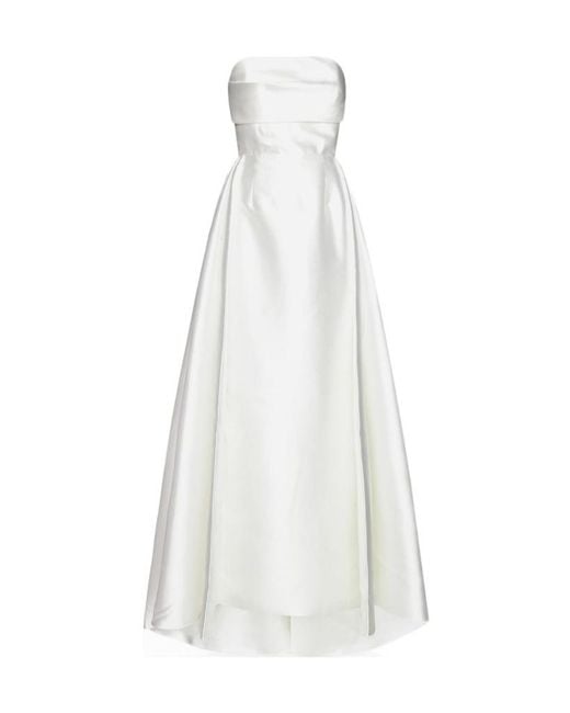 Solace London White London Strapless Maxi Dress