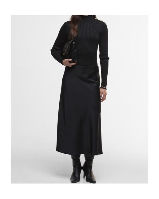 Barbour Black Stella Ribbed Jumper
