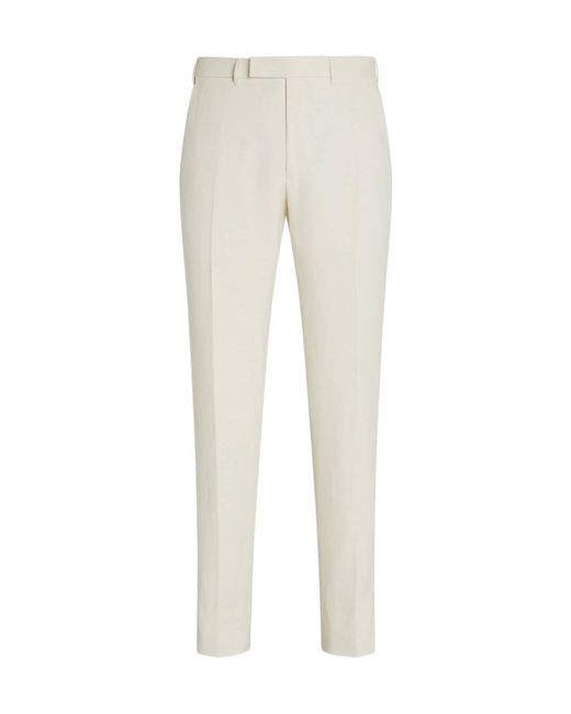 Zegna Natural Oasi Lino Flower Pants for men