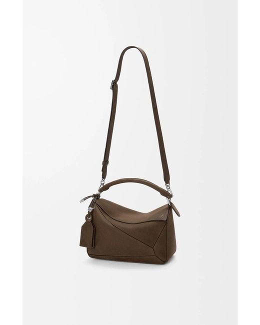 Loewe Brown Anagram Debossed Puzzle Small Bag